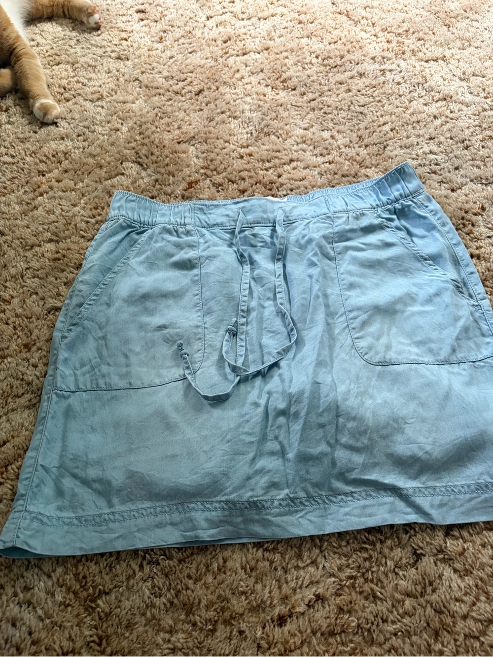 C&C California Light Blue Drawstring Skort